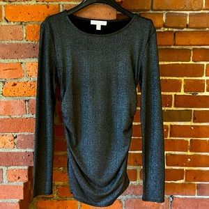 Chelsea28 (Nordstrom) Gray Shirred Top S